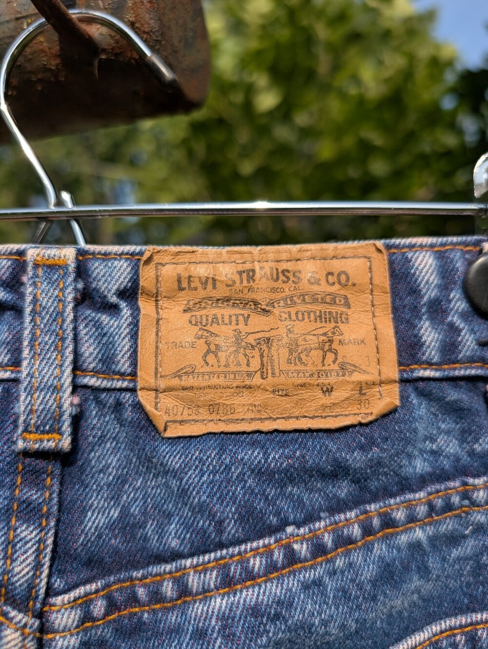 Vintage 1980s Levi's "Student" 100% Cotton Acid Washed Jeans W28 L30 - Picture 4 of 11